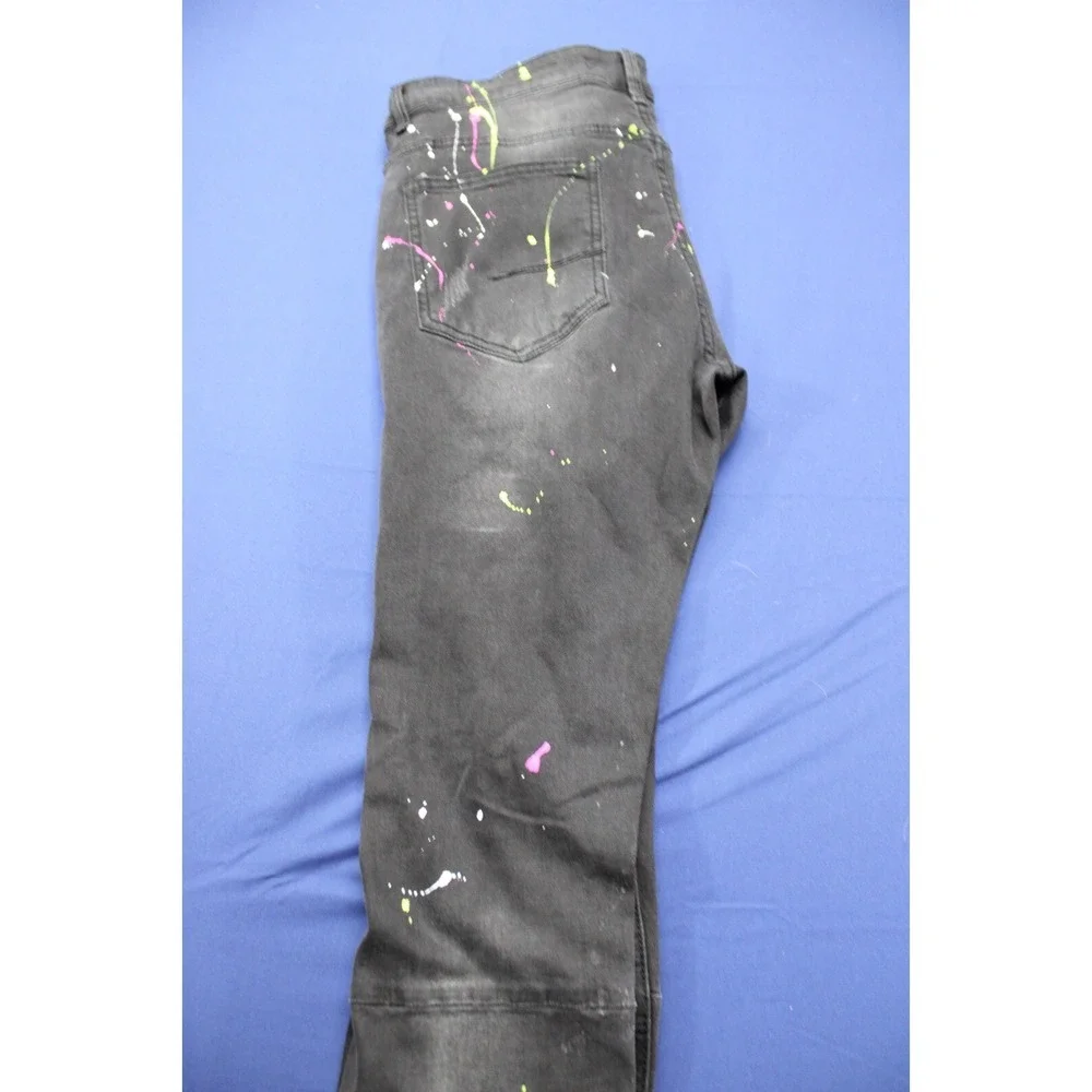 KDNK Jeans Black Size 32X32‎ Paint Splattered Cotton